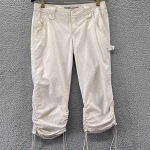 Vintage Mudd Y2K 2000s 90s Low Rise Capri Pants Size 9 Carpenter Spring Summer